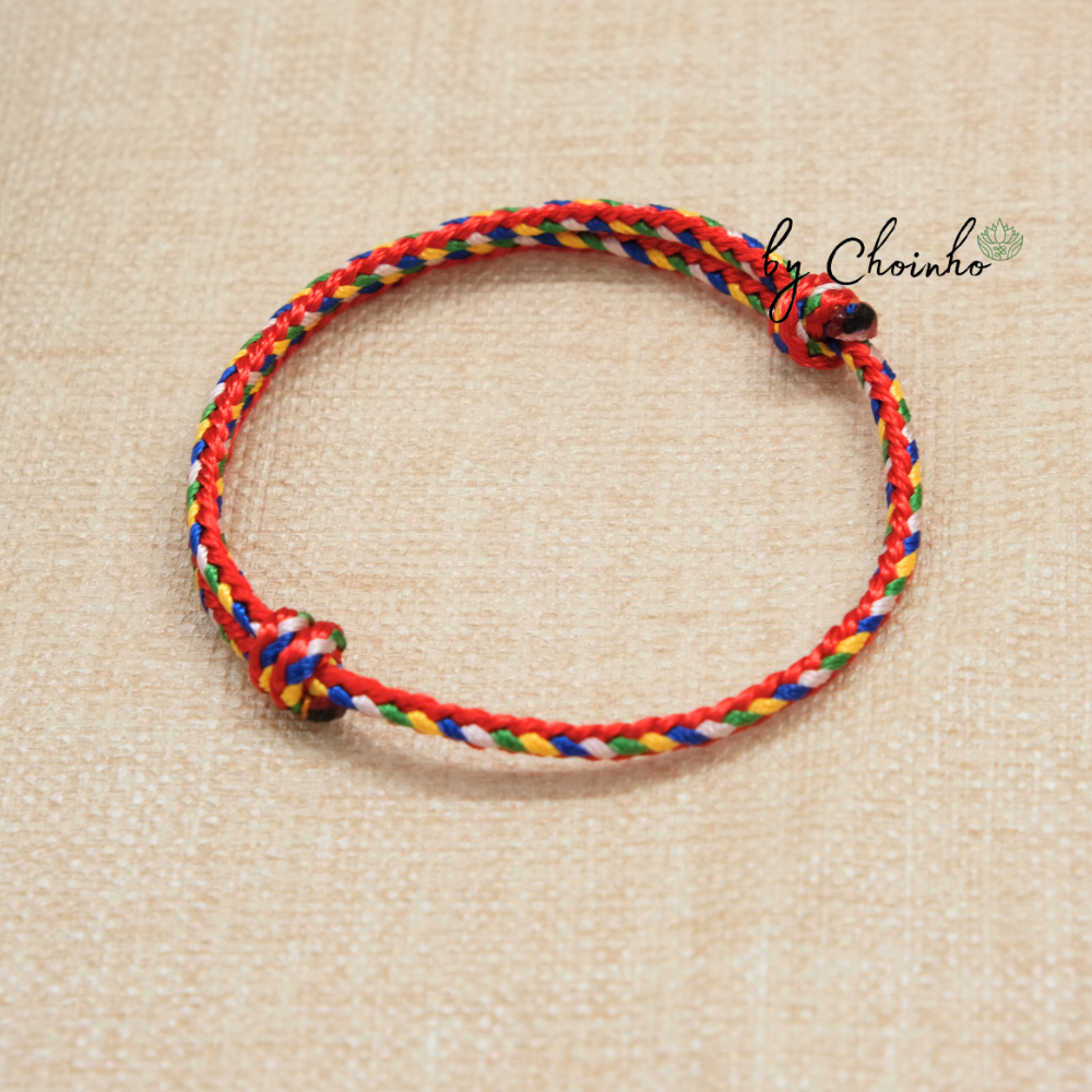 Vòng tay ngũ sắc dây 3.0mm đỏ freesize người lớn- Chồi Nhỏ 2 Vòng tay ngũ sắc dây 3.0mm đỏ freesize người lớn- Chồi Nhỏ - Ảnh 2