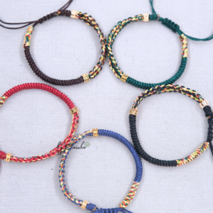 Vòng tay ngũ sắc dây tết đủ màu xinh xắn, phối charm Omani - Chồi Nhỏ
