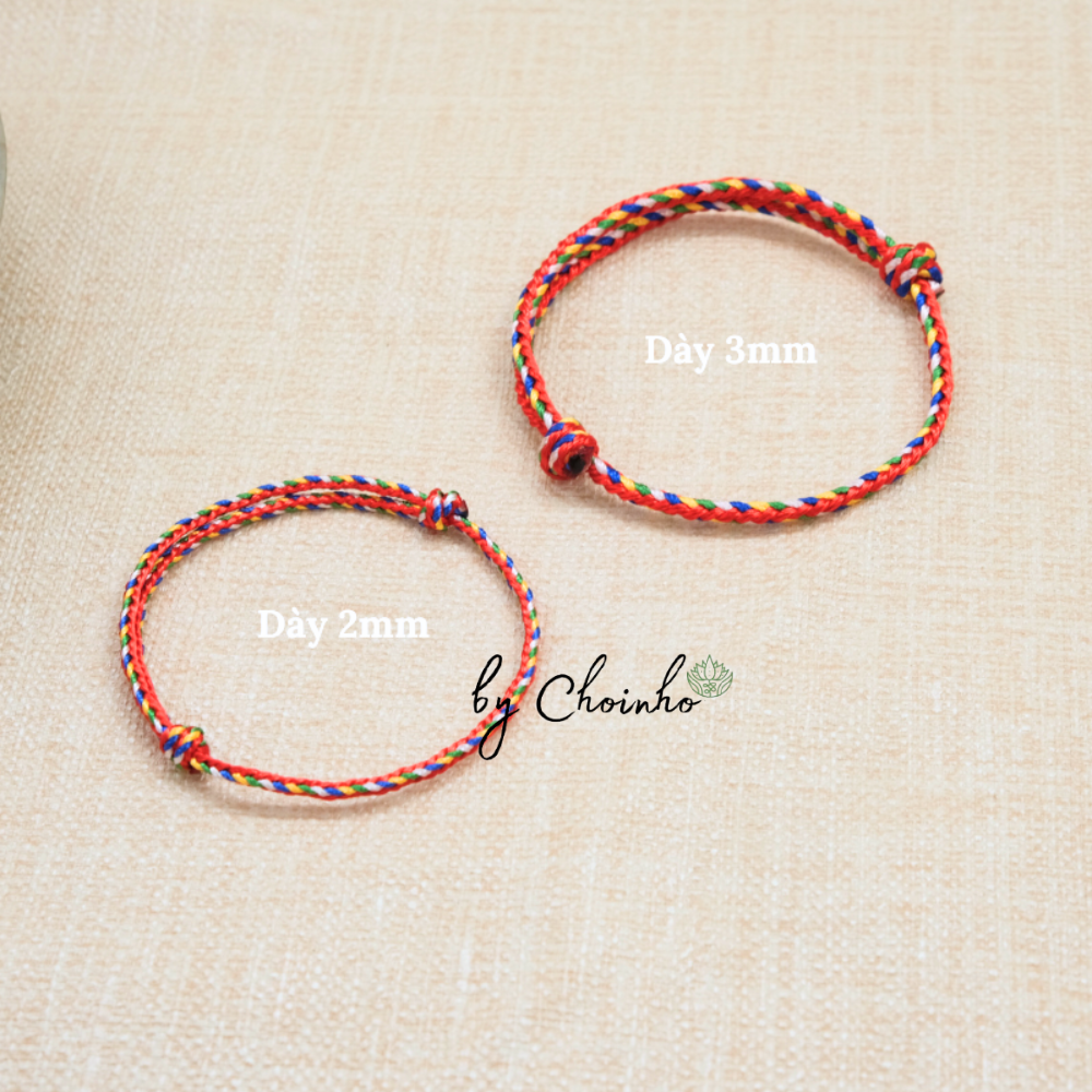 Vòng tay ngũ sắc dây 3.0mm đỏ freesize người lớn- Chồi Nhỏ 4 Vòng tay ngũ sắc dây 3.0mm đỏ freesize người lớn- Chồi Nhỏ - Ảnh 4