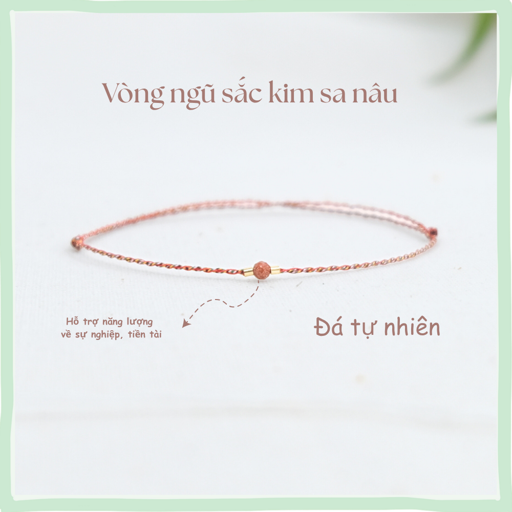 Vòng chân chỉ ngũ sắc phối đá kim sa lam - freesize chân - Chồi Nhỏ 4 Vòng chân chỉ ngũ sắc phối đá kim sa lam - freesize chân - Chồi Nhỏ - Ảnh 4