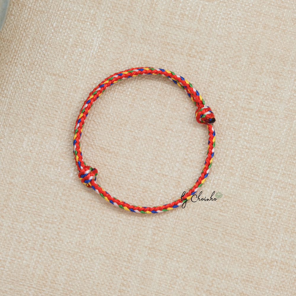 Vòng tay ngũ sắc dây 3.0mm đỏ freesize người lớn- Chồi Nhỏ 6 Vòng tay ngũ sắc dây 3.0mm đỏ freesize người lớn- Chồi Nhỏ - Ảnh 6