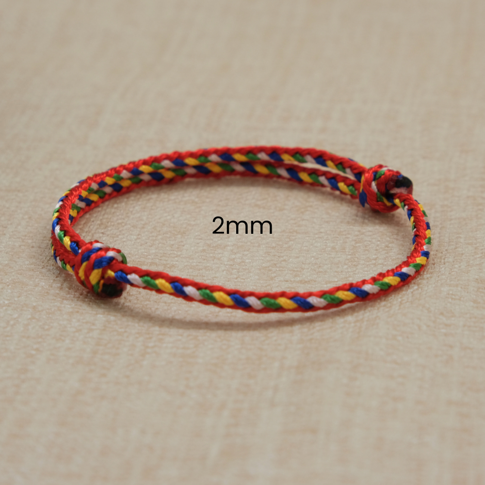 Vòng tay ngũ sắc dây 3.0mm đỏ freesize người lớn- Chồi Nhỏ 7 Vòng tay ngũ sắc dây 3.0mm đỏ freesize người lớn- Chồi Nhỏ - Ảnh 7