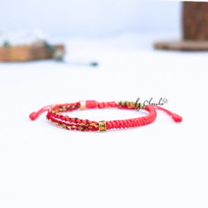 Vòng tay ngũ sắc dây tết phối charm Omani - Chồi Nhỏ