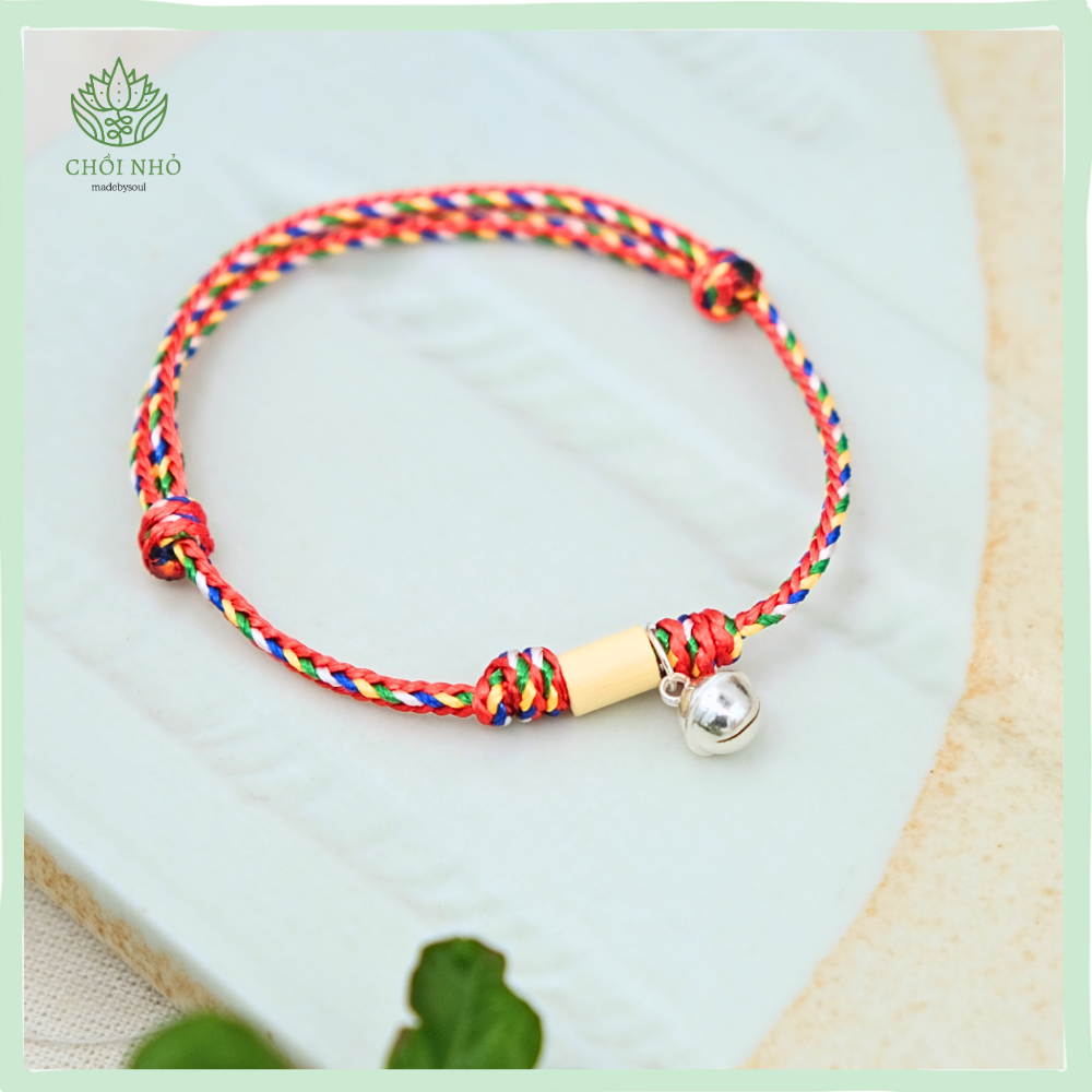 Vòng ngũ sắc phối chuông bạc mạ và gỗ dâu | freesize | Chồi Nhỏ 5 Vòng ngũ sắc phối chuông bạc mạ và gỗ dâu | freesize | Chồi Nhỏ - Ảnh 5
