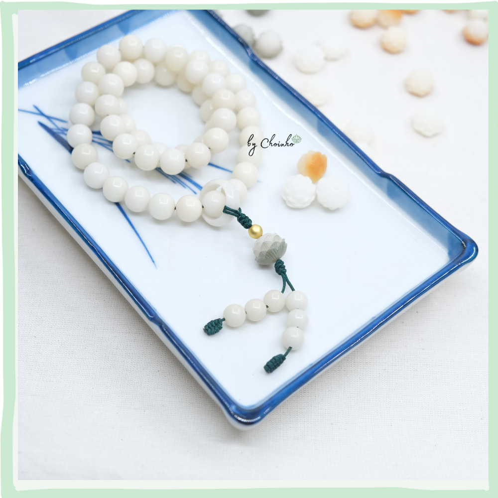 Chuỗi 54 hạt Bạch ngọc Bồ Đề 10ly - Niệm Phật, Tịnh Tâm|Chồi Nhỏ 3 Chuỗi 54 hạt Bạch ngọc Bồ Đề 10ly - Niệm Phật, Tịnh Tâm|Chồi Nhỏ - Ảnh 3