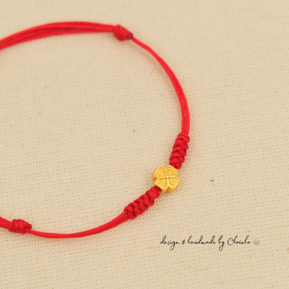 Vòng tay chỉ đỏ phối cỏ 4 lá | Dây 0.8mm phối charm cỏ 4 lá nhỏ may mắn | Chồi Nhỏ 6 Vòng tay chỉ đỏ phối cỏ 4 lá | Dây 0.8mm phối charm cỏ 4 lá nhỏ may mắn | Chồi Nhỏ - Ảnh 6