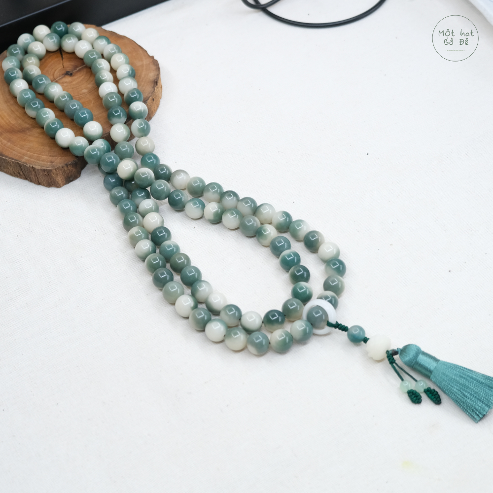 Chuỗi 108 hạt bồ đề xanh phối nhẫn và hoa sen bồ đề có tua rua | Hạt 12 ly | Chồi Nhỏ | Chuỗi hạt niệm Phật bồ đề 7 Chuỗi 108 hạt bồ đề xanh phối nhẫn và hoa sen bồ đề có tua rua | Hạt 12 ly | Chồi Nhỏ | Chuỗi hạt niệm Phật bồ đề - Ảnh 7