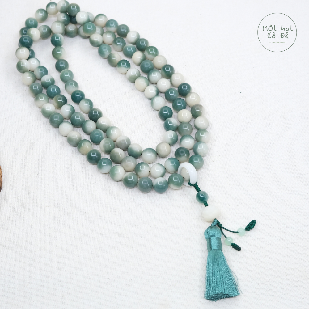 Chuỗi 108 hạt bồ đề xanh phối nhẫn và hoa sen bồ đề có tua rua | Hạt 12 ly | Chồi Nhỏ | Chuỗi hạt niệm Phật bồ đề 9 Chuỗi 108 hạt bồ đề xanh phối nhẫn và hoa sen bồ đề có tua rua | Hạt 12 ly | Chồi Nhỏ | Chuỗi hạt niệm Phật bồ đề - Ảnh 9