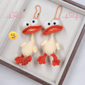 [duck keychain] Móc khóa len hình Vịt mắt lác| Chồi Nhỏ |  Móc khóa len DIY | Handmade ngộ nghĩnh