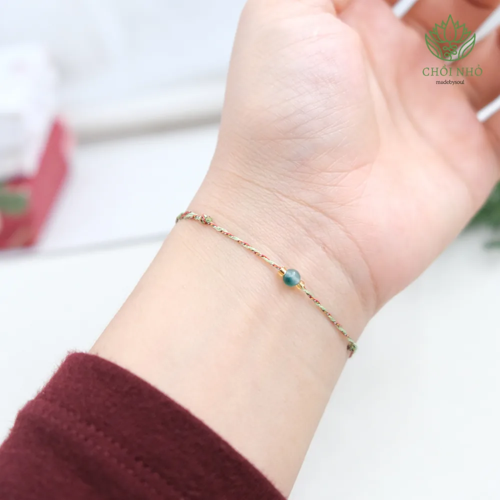 Vòng chỉ ngũ sắc phối đá tự nhiên - Freesize tay / chân - nhiều màu đá 29 Vòng chỉ ngũ sắc phối đá tự nhiên - Freesize tay / chân - nhiều màu đá - Ảnh 29